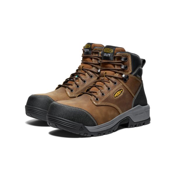 Men's CSA Evanston 6 Waterproof Boot (Carbon Toe)  |  Bison/Black