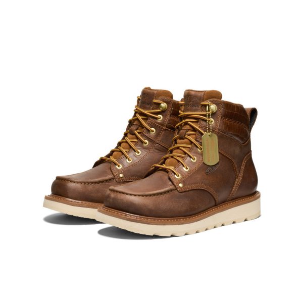 Men's Cincinnati 6 Boot (Soft Toe) x Noon Goons   |  Leather Brown/Off White