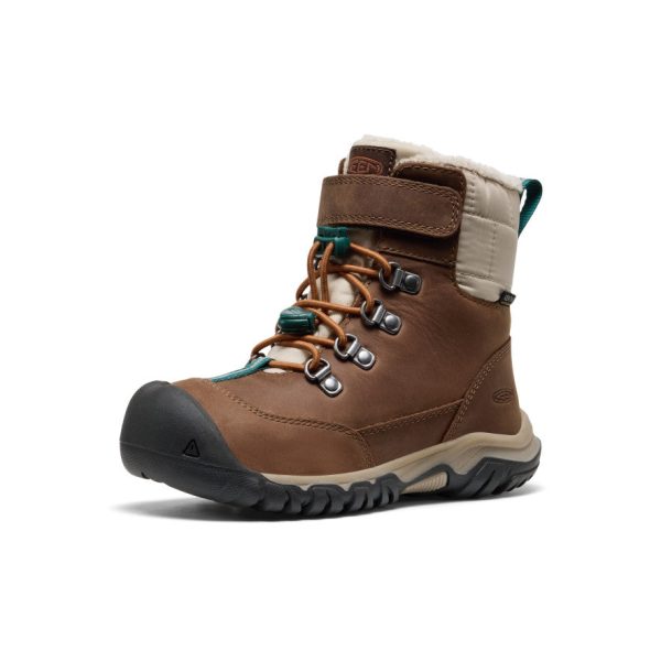 Little Kids' Kanibou Waterproof Winter Boot  |  Dark Earth/Roasted Pecan