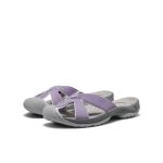 Women's Bali Leather Slide Sandal  |  Purple Haze/Steel Grey