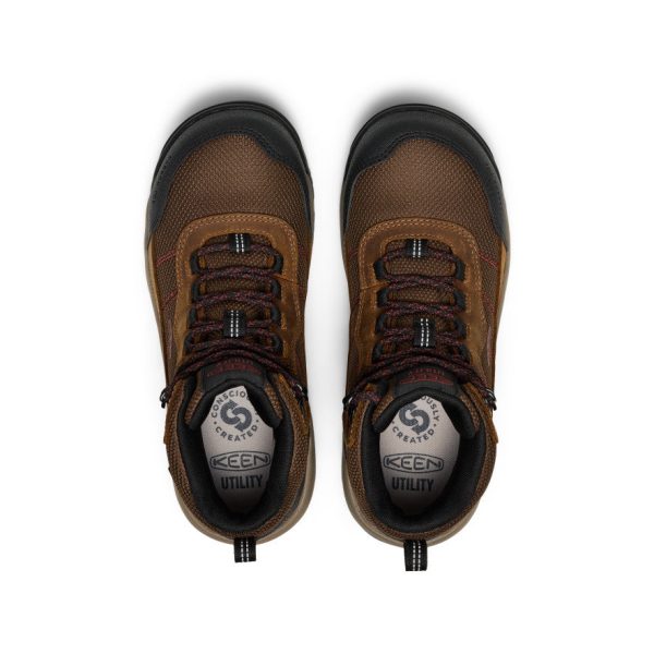 Women's Skokie Waterproof Work Boot (Carbon Toe)  |  Bison/Black