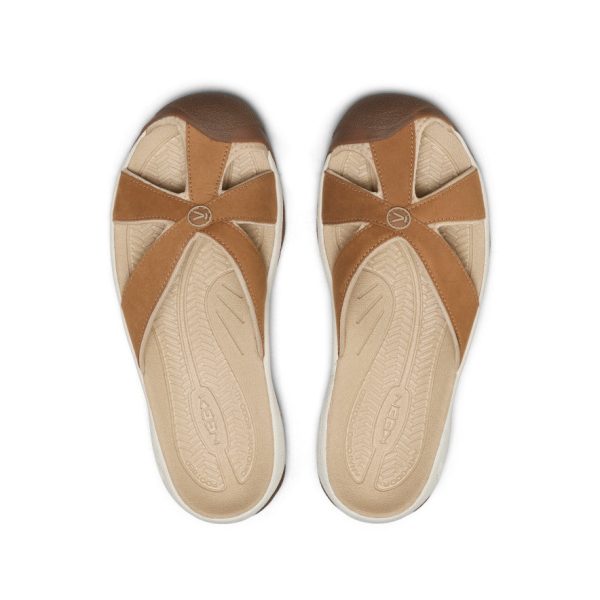 Women's Bali Leather Slide Sandal  |  Chipmunk/Birch