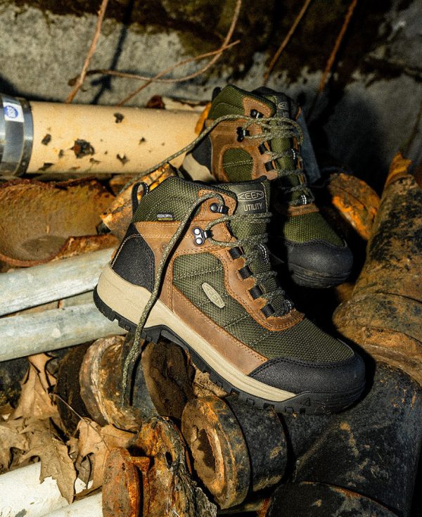 Men's Skokie Waterproof Work Boot (Soft Toe)  |  Forest Night/Black