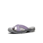 Women's Bali Leather Slide Sandal  |  Purple Haze/Steel Grey